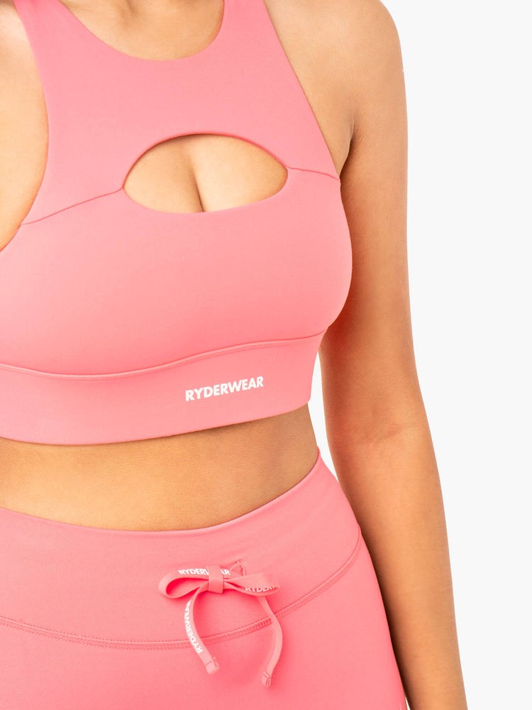 Ryderwear Replay Cut Out Sports Bra Korall | ZBL-327056