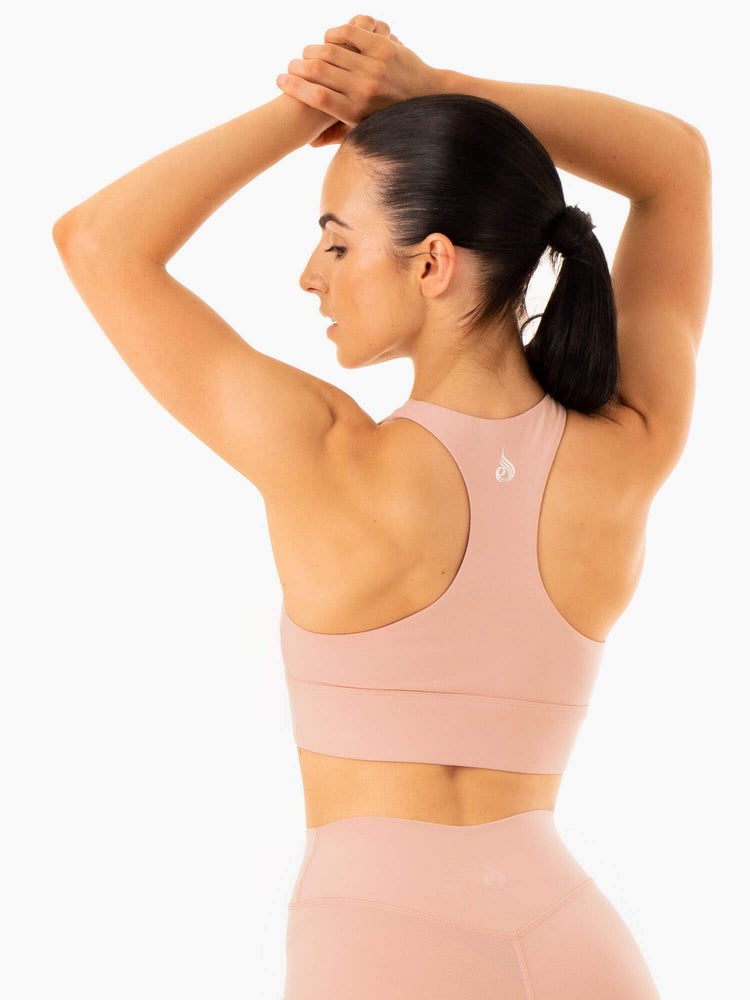 Ryderwear Replay Cut Out Sports Bra Nude | TBH-962570