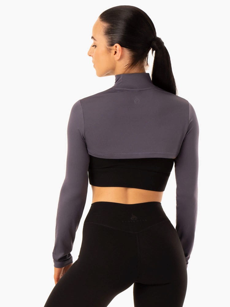 Ryderwear Replay Super Crop Charcoal | LHO-354280