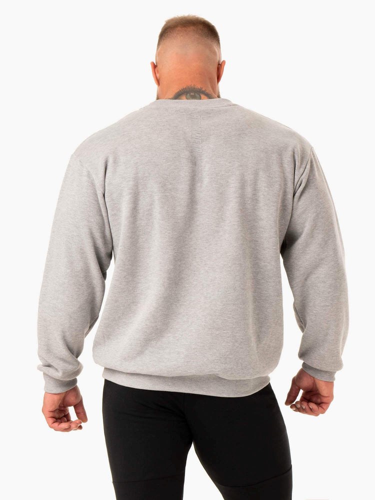 Ryderwear Reset Fleece Crew Neck Grå | IXQ-904235