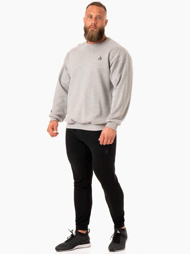 Ryderwear Reset Fleece Crew Neck Grå | IXQ-904235