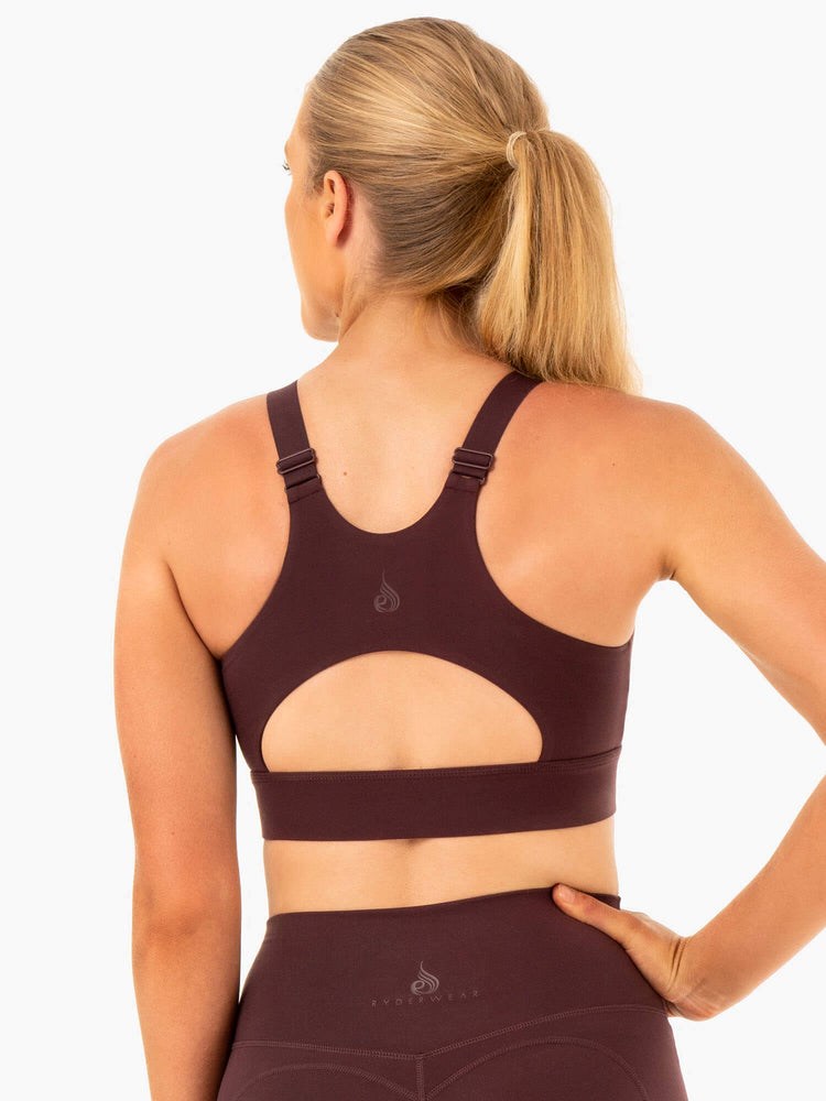 Ryderwear Reset High Impact Sports Bra Choklad | EQY-027691