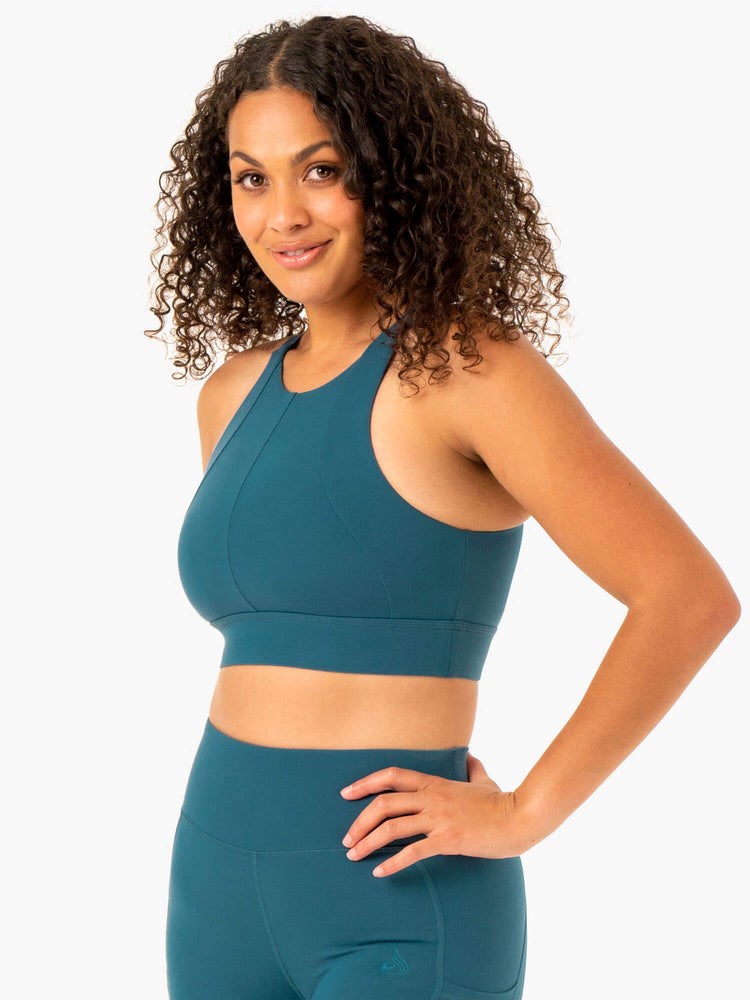 Ryderwear Reset High Impact Sports Bra Teal | GKZ-836742