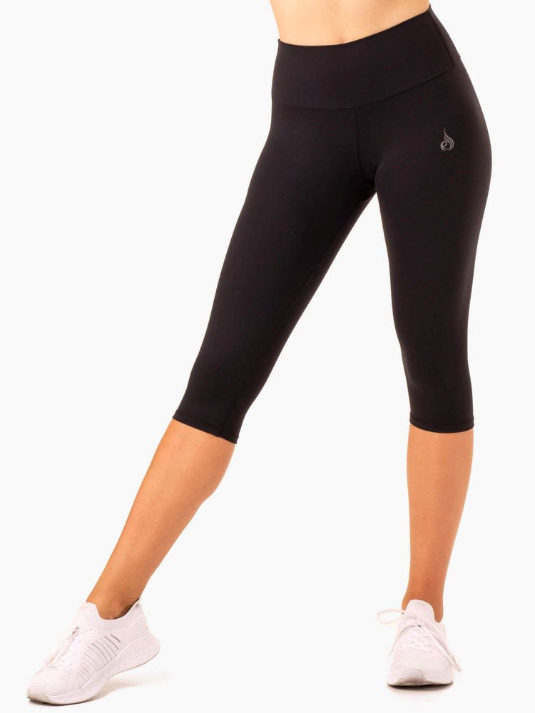 Ryderwear Reset High Waisted Scrunch Capri Leggings Svarta | AEC-416853