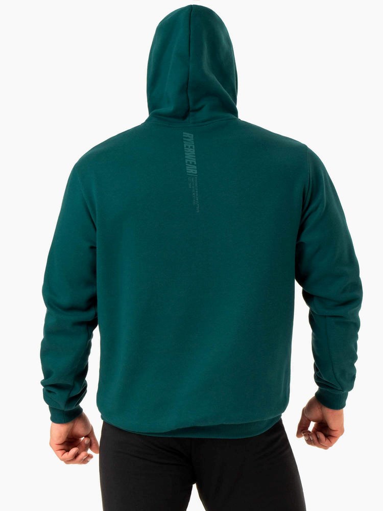 Ryderwear Reset Pullover Hoodie Emerald | FHN-259068