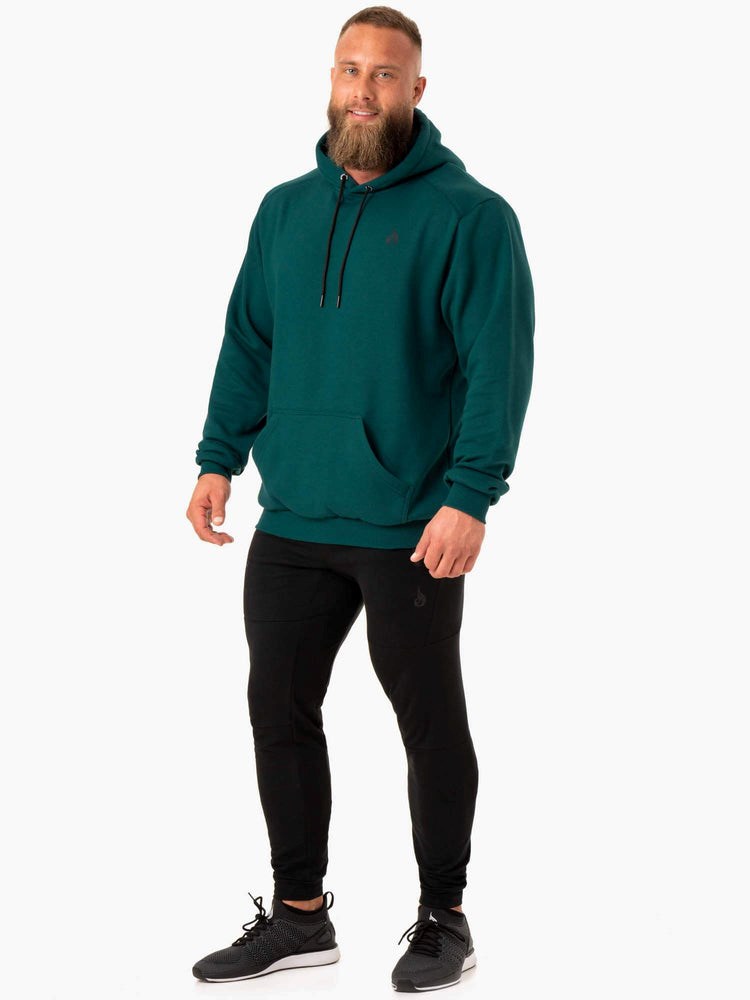 Ryderwear Reset Pullover Hoodie Emerald | FHN-259068