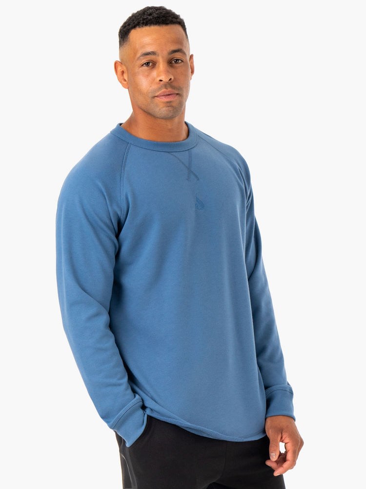 Ryderwear Restore Crew Neck Blå | NWO-583906