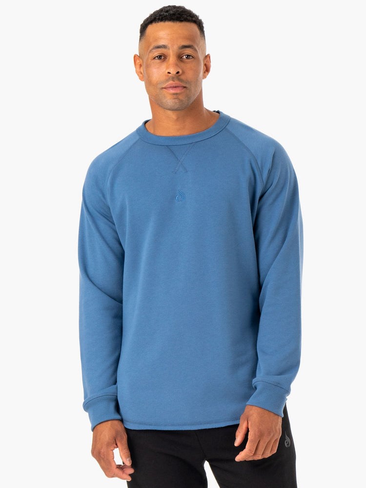 Ryderwear Restore Crew Neck Blå | NWO-583906