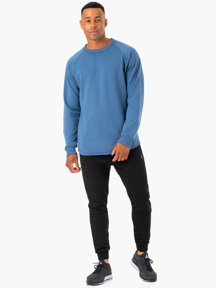 Ryderwear Restore Crew Neck Blå | NWO-583906