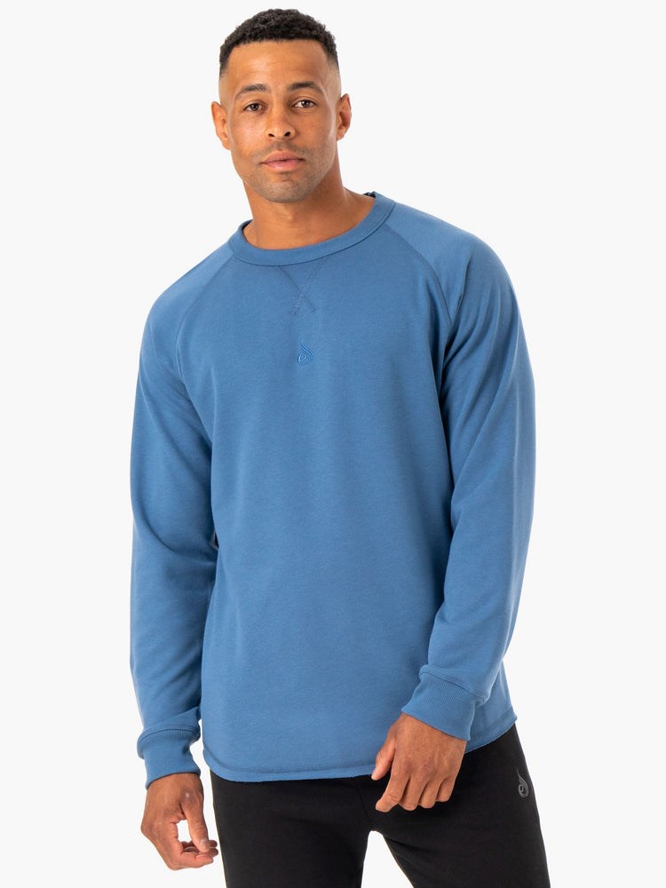 Ryderwear Restore Crew Neck Blå | NWO-583906