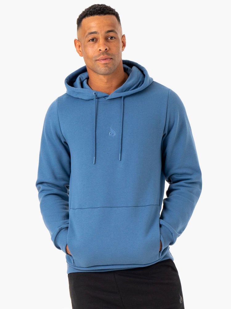 Ryderwear Restore Pullover Hoodie Blå | TMN-025386