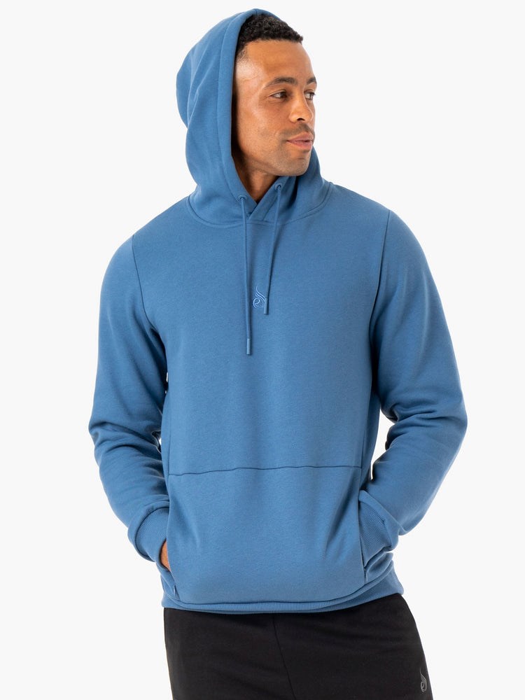 Ryderwear Restore Pullover Hoodie Blå | TMN-025386