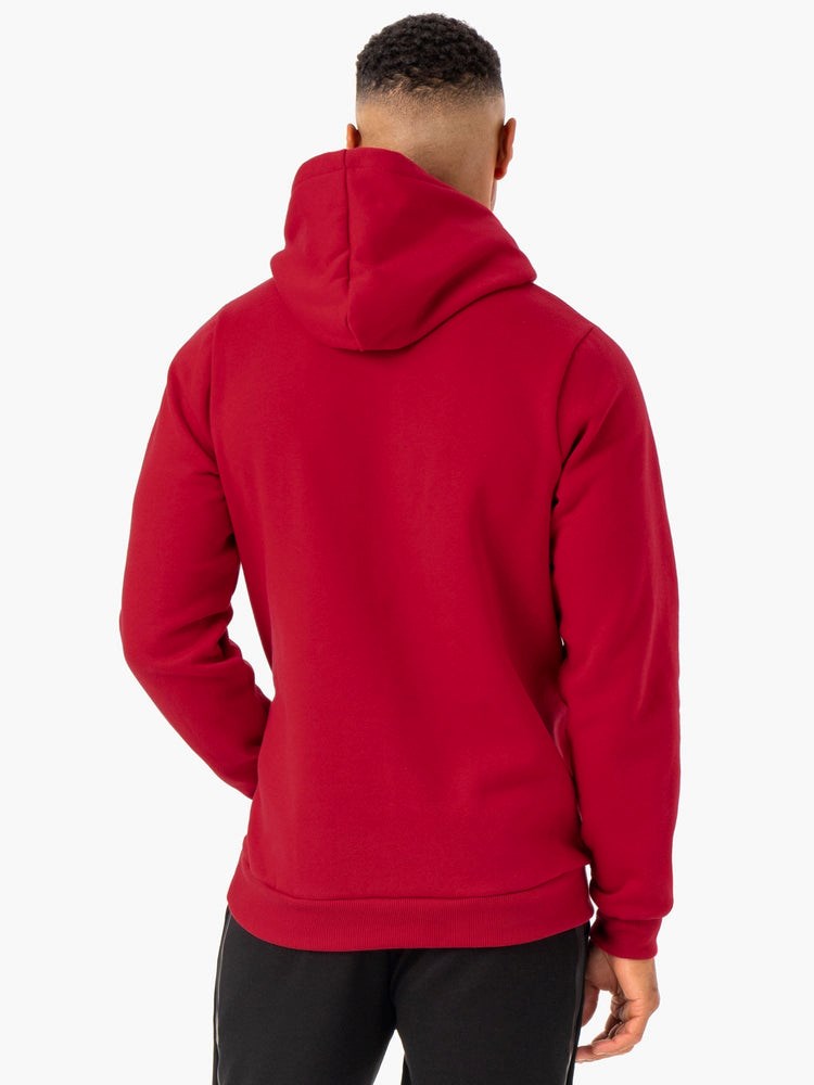 Ryderwear Restore Pullover Hoodie Vinröda | ZXI-120694