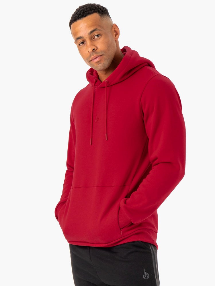 Ryderwear Restore Pullover Hoodie Vinröda | ZXI-120694