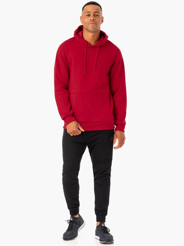 Ryderwear Restore Pullover Hoodie Vinröda | ZXI-120694