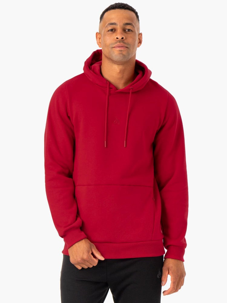 Ryderwear Restore Pullover Hoodie Vinröda | ZXI-120694