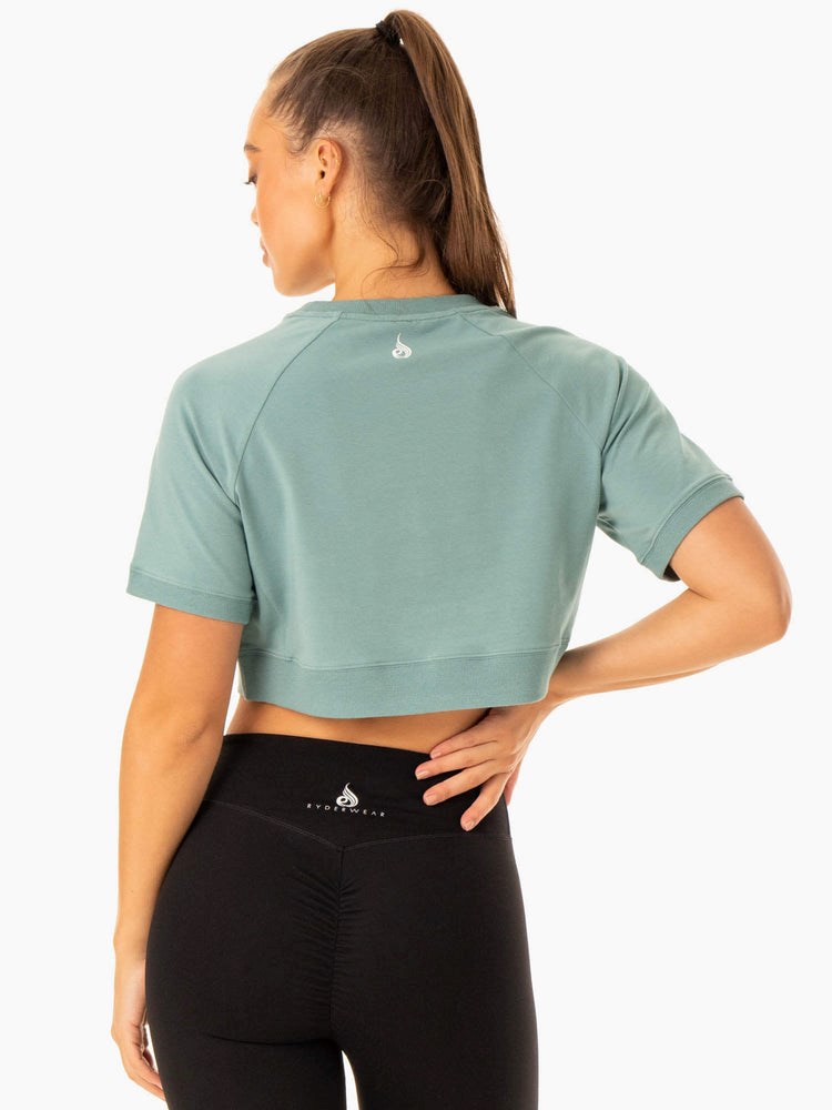 Ryderwear Revival Bomull T-Shirt Gröna | TJQ-425731