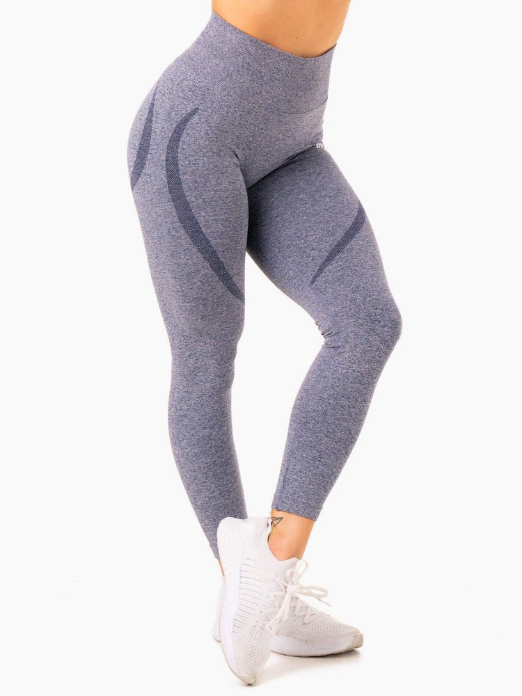 Ryderwear Sculpt Seamless Leggings Marinblå | LKV-429801