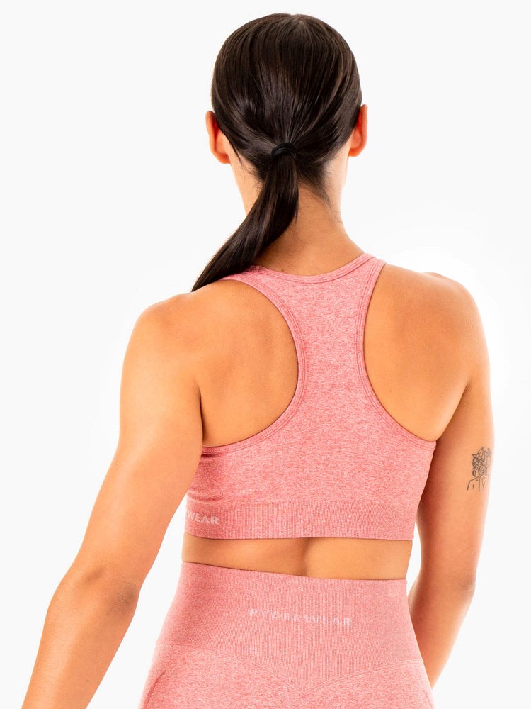 Ryderwear Sculpt Seamless Racer Back Sports Bra Rosa | DQU-682590