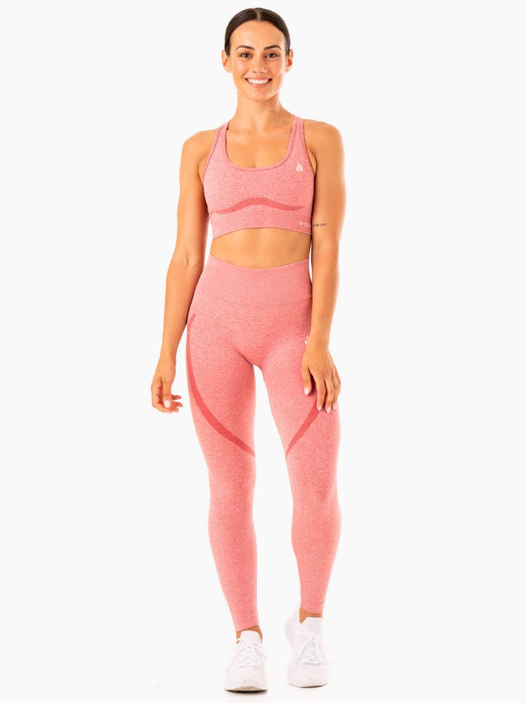 Ryderwear Sculpt Seamless Racer Back Sports Bra Rosa | DQU-682590