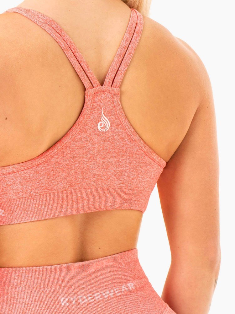 Ryderwear Sculpt Seamless Sports Bra Peach Marl | IWH-196380