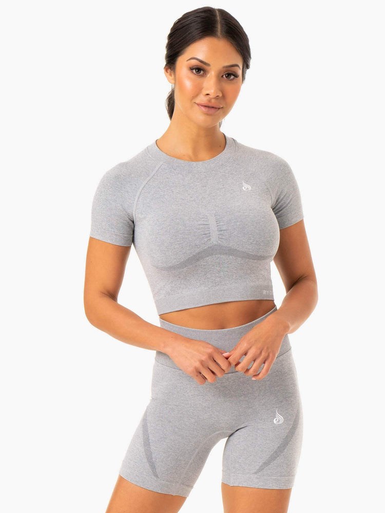 Ryderwear Sculpt Seamless T-Shirt Grå | ANX-310285