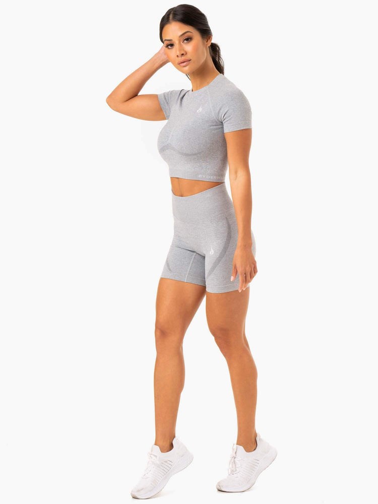 Ryderwear Sculpt Seamless T-Shirt Grå | ANX-310285