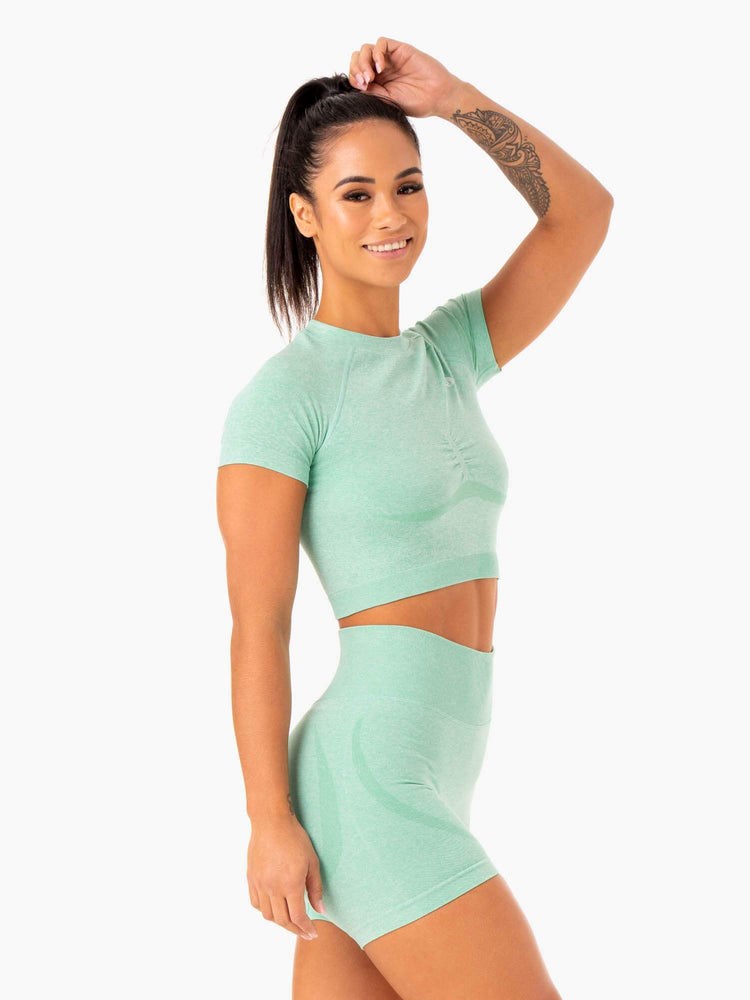 Ryderwear Sculpt Seamless T-Shirt Mintgröna | GOR-069143