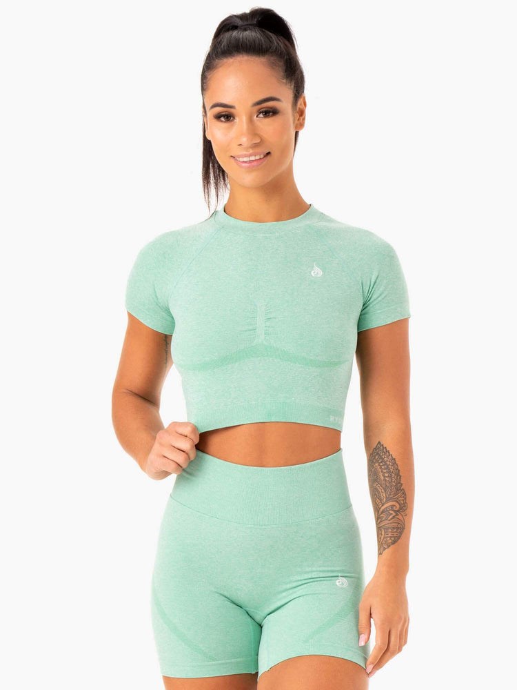 Ryderwear Sculpt Seamless T-Shirt Mintgröna | GOR-069143