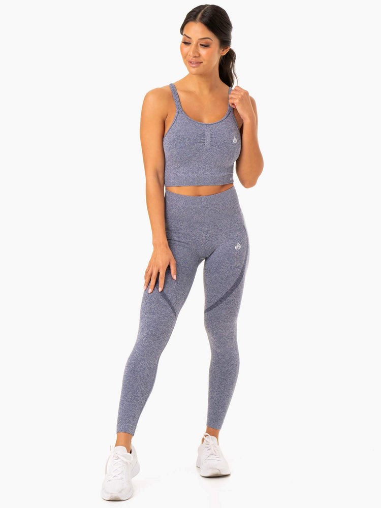 Ryderwear Sculpt Seamless Tank Marinblå | RCB-581023