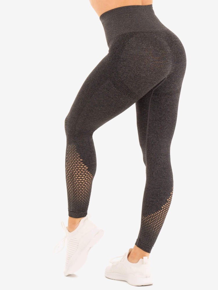 Ryderwear Seamless Staples Leggings Charcoal Marl | QUP-709825