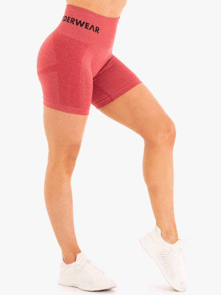 Ryderwear Seamless Staples Shorts Röda | FIP-415207