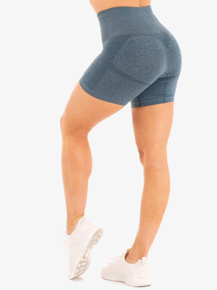 Ryderwear Seamless Staples Shorts Teal Marl | ABI-759263