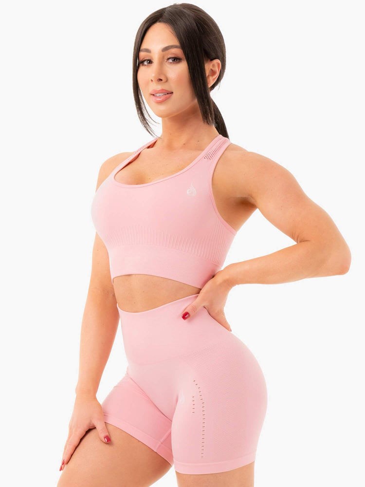 Ryderwear Seamless Staples Sports Bra Rosa | SQF-286513