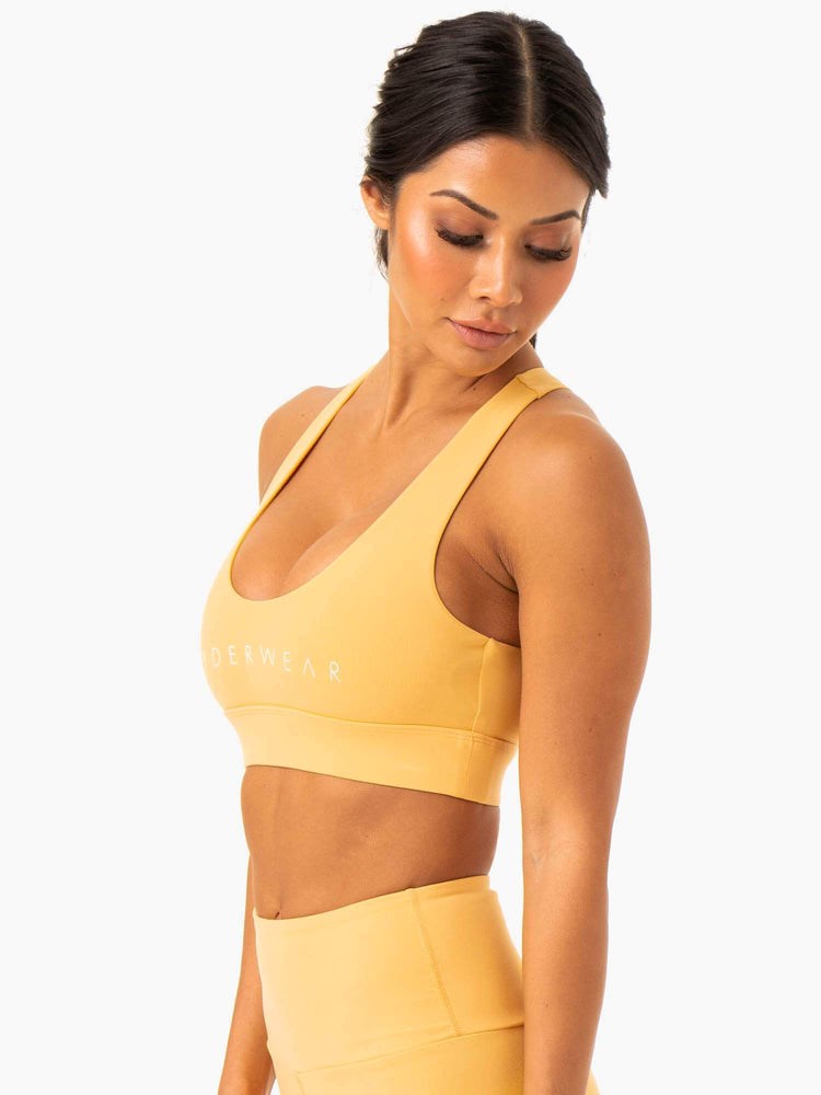 Ryderwear Staples Cross Over Sports Bra Mango | VEJ-920163