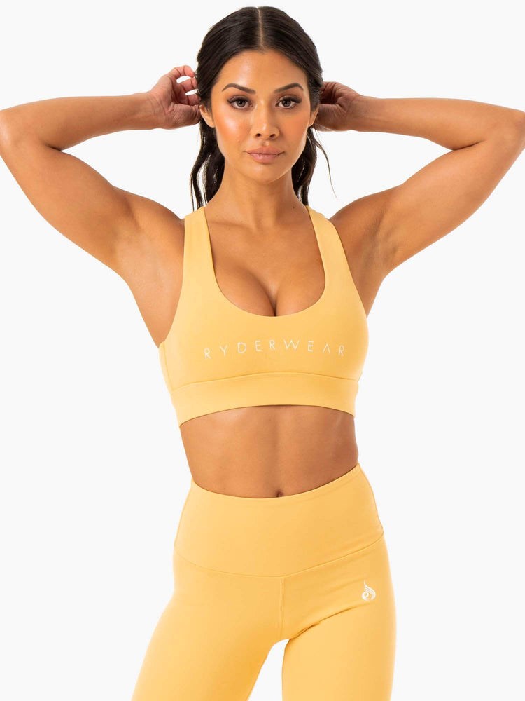 Ryderwear Staples Cross Over Sports Bra Mango | VEJ-920163