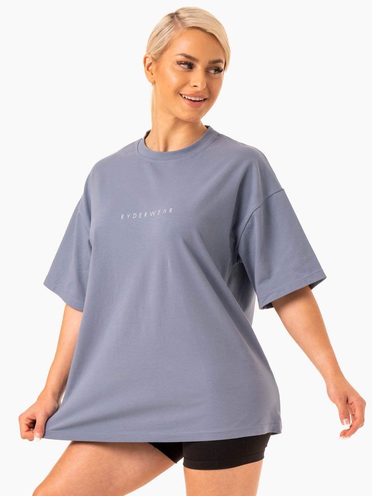 Ryderwear Staples Oversized Tee Grå | ZMU-718490