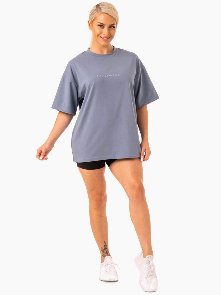 Ryderwear Staples Oversized Tee Grå | ZMU-718490