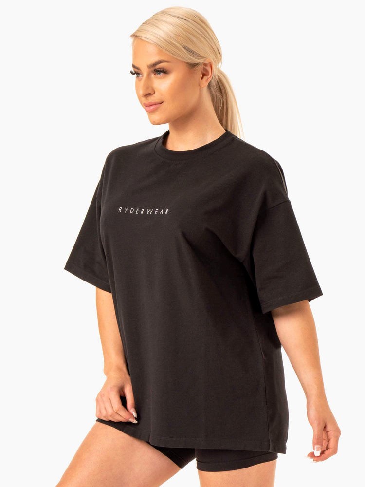 Ryderwear Staples Oversized Tee Svarta | MBC-562138