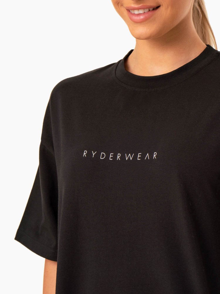 Ryderwear Staples Oversized Tee Svarta | MBC-562138