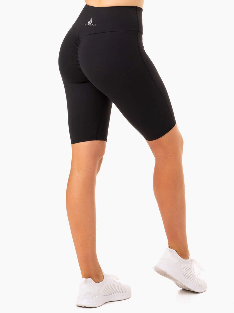 Ryderwear Staples Scrunch Bum Bike Shorts Svarta | CBO-275908