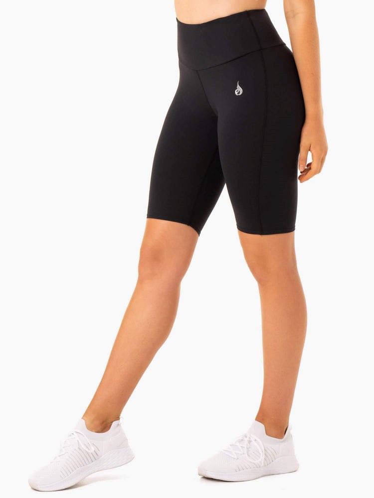 Ryderwear Staples Scrunch Bum Bike Shorts Svarta | CBO-275908