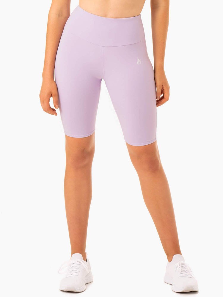 Ryderwear Staples Scrunch Bum Bike Shorts Lilac | EJY-791324