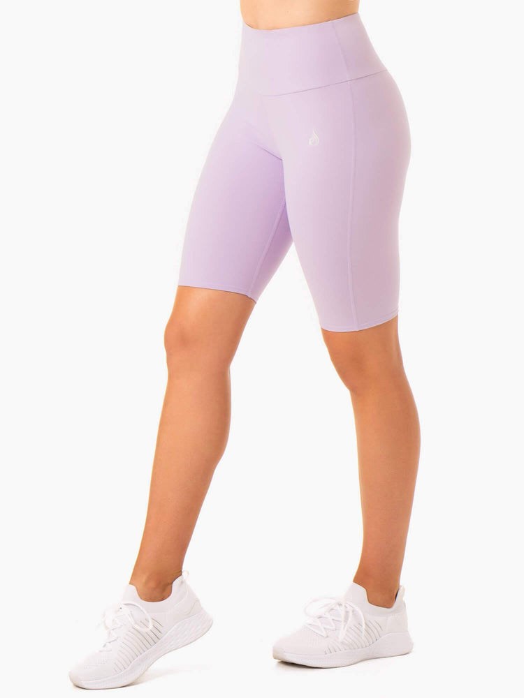 Ryderwear Staples Scrunch Bum Bike Shorts Lilac | EJY-791324