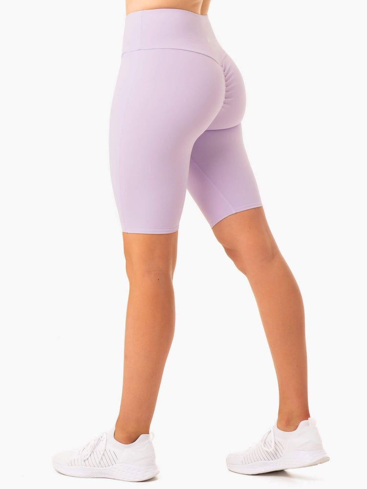 Ryderwear Staples Scrunch Bum Bike Shorts Lilac | EJY-791324