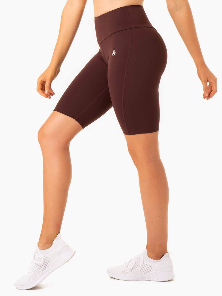 Ryderwear Staples Scrunch Bum Bike Shorts Choklad | SDC-306927