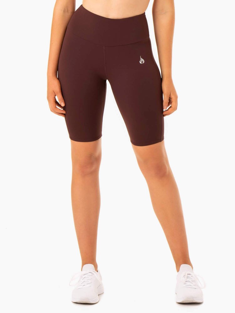 Ryderwear Staples Scrunch Bum Bike Shorts Choklad | SDC-306927