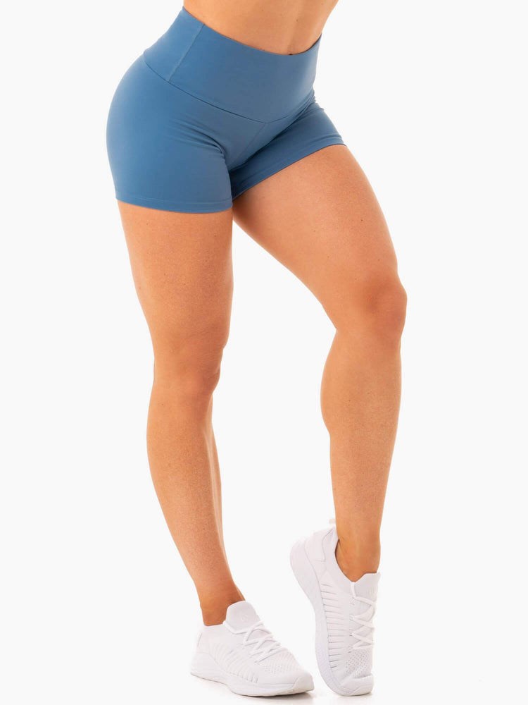 Ryderwear Staples Scrunch Bum Booty Shorts Blå | KZY-036854