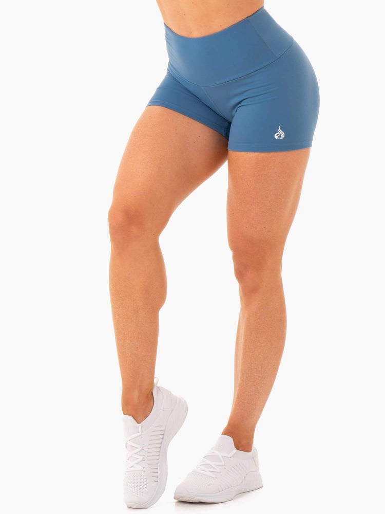 Ryderwear Staples Scrunch Bum Booty Shorts Blå | KZY-036854