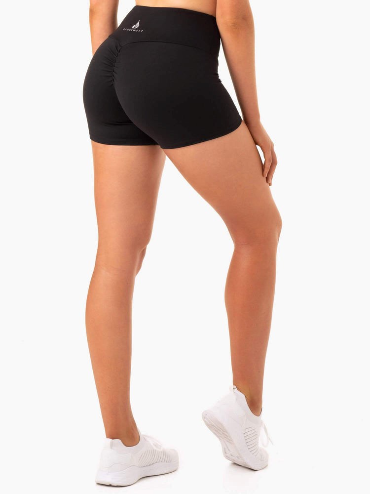 Ryderwear Staples Scrunch Bum Booty Shorts Svarta | OWP-869074